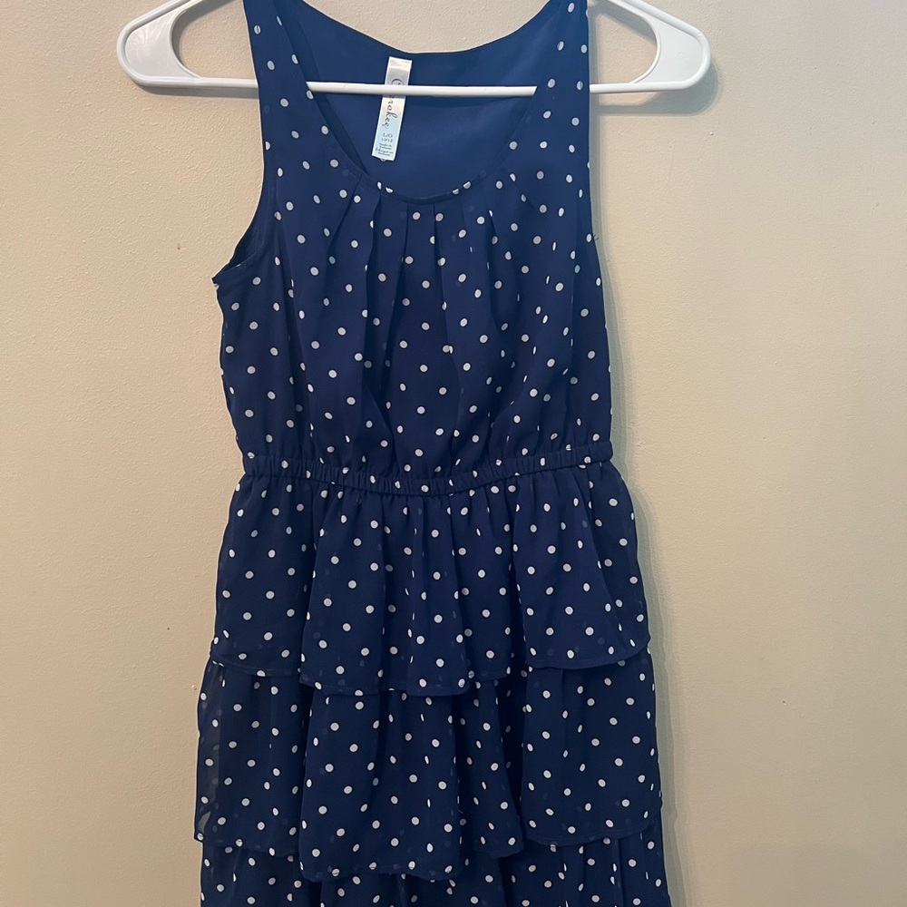 Cherokee Polka Dot Kids Dress - Blue